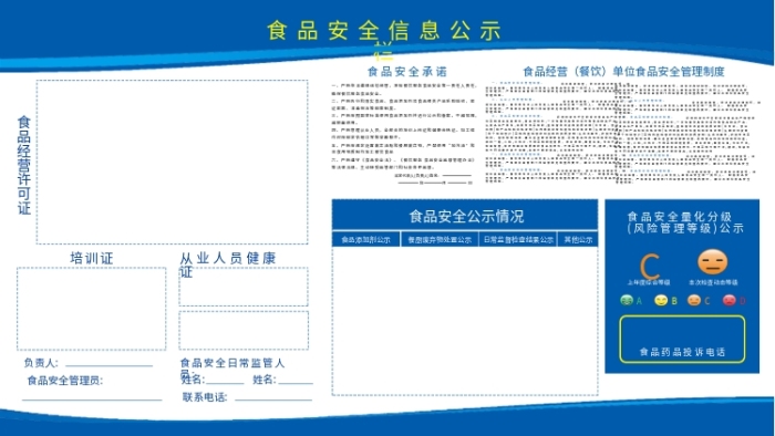 食品經營展板設計要點與管理規范